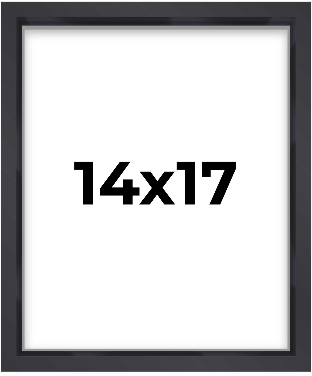 14x17 Shadow Box 1.5" Depth Picture Frame with UV-Resistant Acrylic & Acid Free Backing, Available in 5 Finishes - Black, Brown, Gold, Silver, White